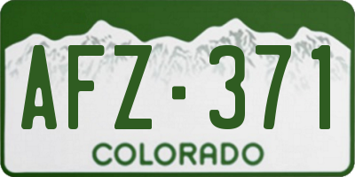 CO license plate AFZ371