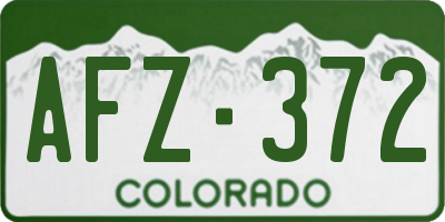 CO license plate AFZ372