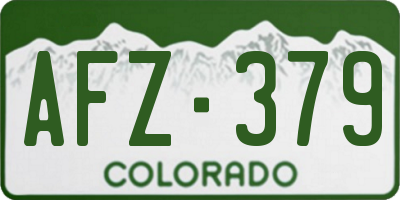 CO license plate AFZ379