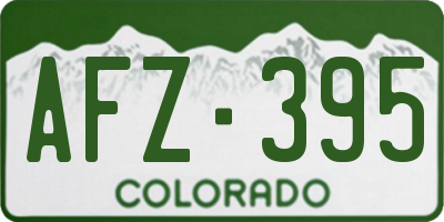 CO license plate AFZ395