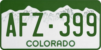 CO license plate AFZ399