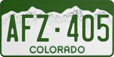 CO license plate AFZ405