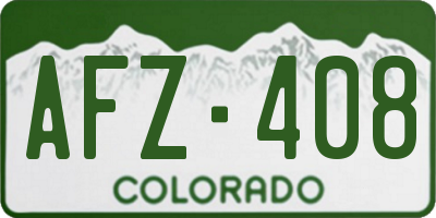 CO license plate AFZ408