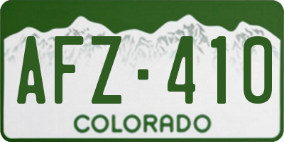 CO license plate AFZ410