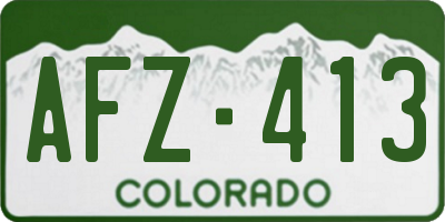 CO license plate AFZ413