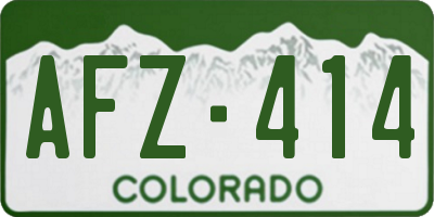 CO license plate AFZ414