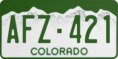 CO license plate AFZ421