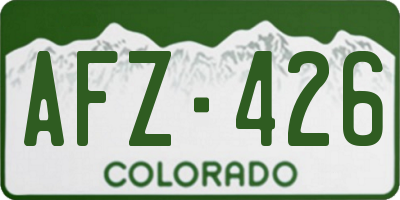 CO license plate AFZ426