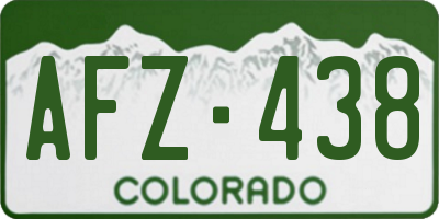 CO license plate AFZ438