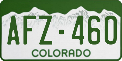 CO license plate AFZ460