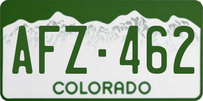 CO license plate AFZ462