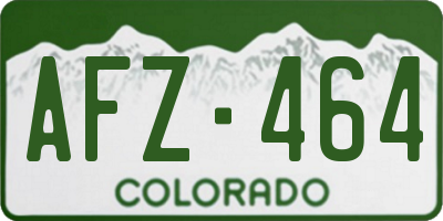 CO license plate AFZ464
