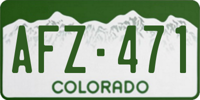 CO license plate AFZ471