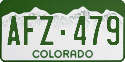 CO license plate AFZ479