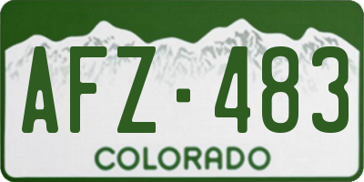 CO license plate AFZ483