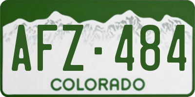 CO license plate AFZ484