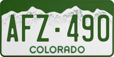 CO license plate AFZ490