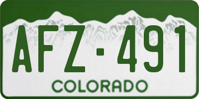 CO license plate AFZ491