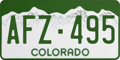 CO license plate AFZ495