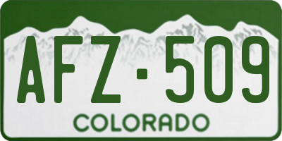 CO license plate AFZ509