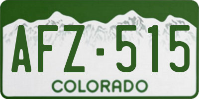 CO license plate AFZ515