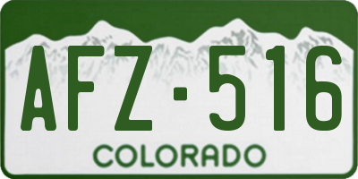 CO license plate AFZ516