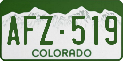CO license plate AFZ519