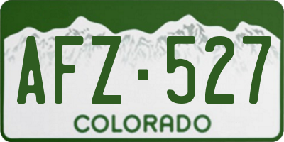CO license plate AFZ527