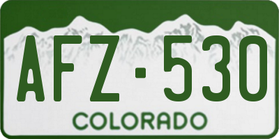 CO license plate AFZ530