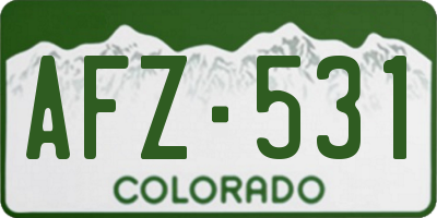 CO license plate AFZ531