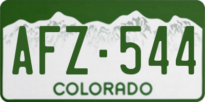 CO license plate AFZ544