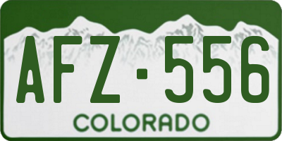 CO license plate AFZ556