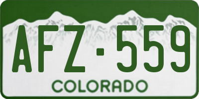 CO license plate AFZ559