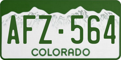 CO license plate AFZ564