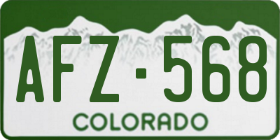 CO license plate AFZ568