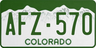 CO license plate AFZ570