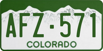 CO license plate AFZ571