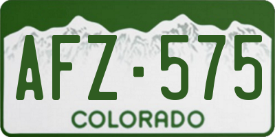 CO license plate AFZ575