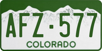 CO license plate AFZ577