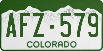 CO license plate AFZ579