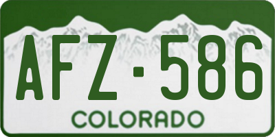 CO license plate AFZ586