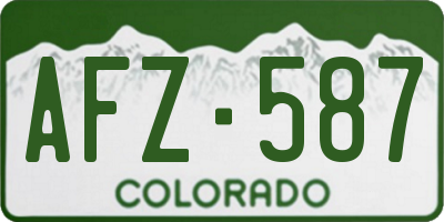 CO license plate AFZ587
