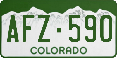 CO license plate AFZ590