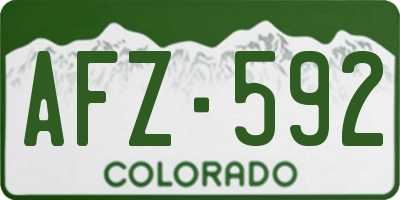 CO license plate AFZ592