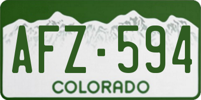 CO license plate AFZ594