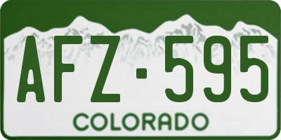 CO license plate AFZ595