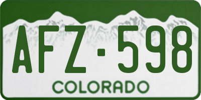 CO license plate AFZ598