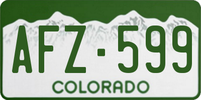 CO license plate AFZ599