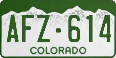 CO license plate AFZ614