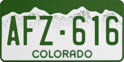 CO license plate AFZ616